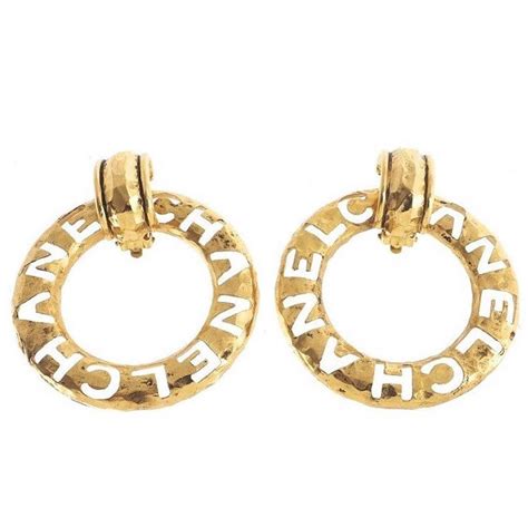 chanel logo hoop earrings|cheap chanel hoop earrings.